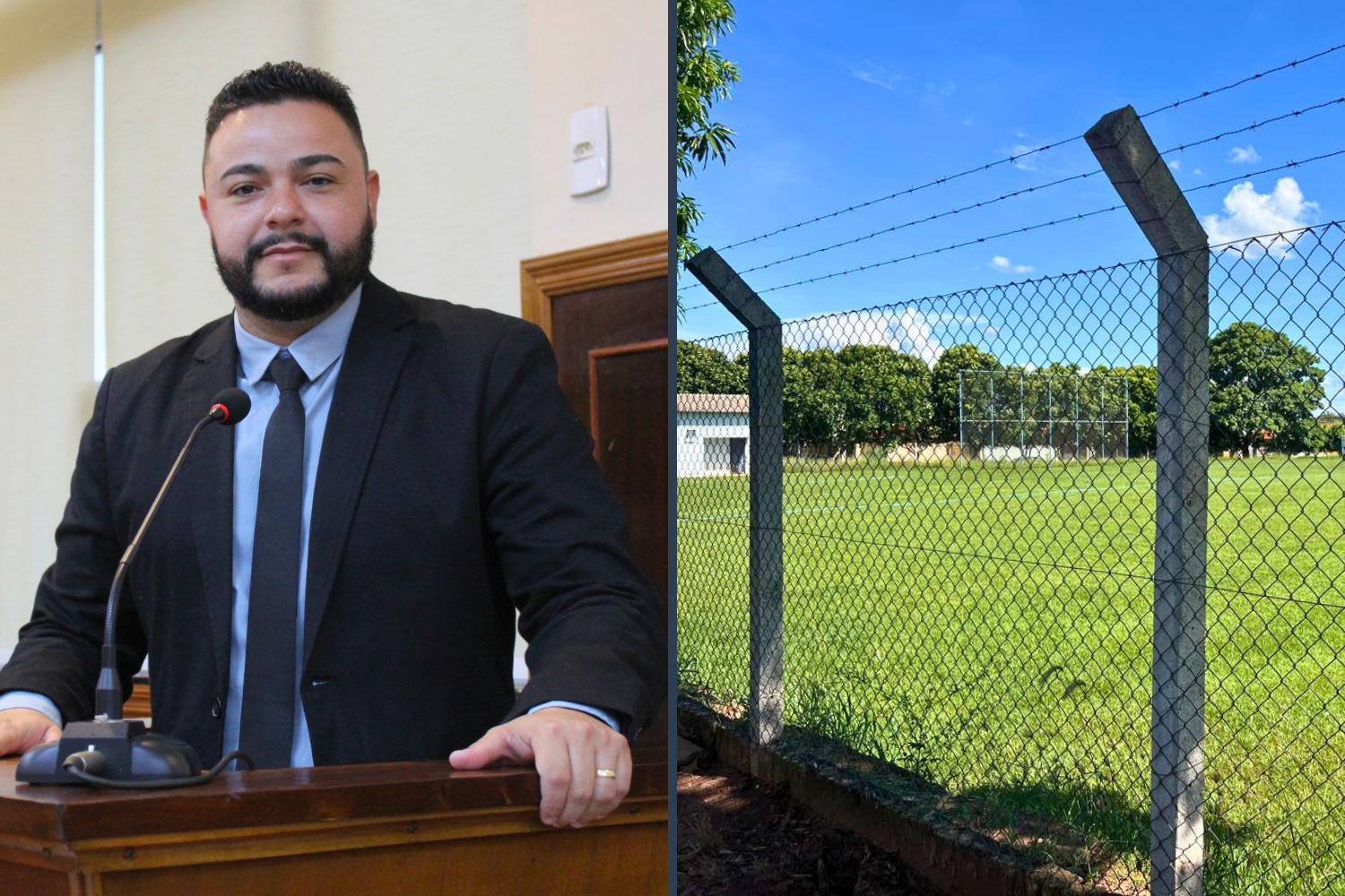 Vereador Alan Cosme solicita ao Executivo Municipal informações sobre a obra do Campo de Futebol da Vila Bauman