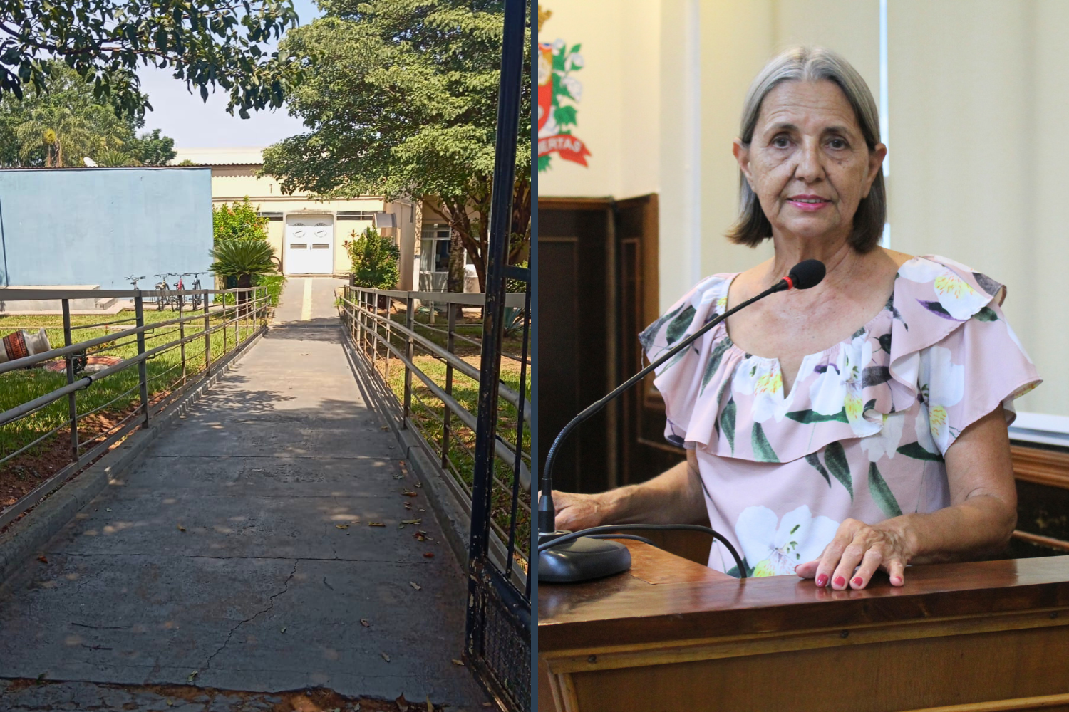 Vereadora Sônia Canato solicita ao Executivo Municipal cobertura da rampa da EMEF Francisco Álvares Florence