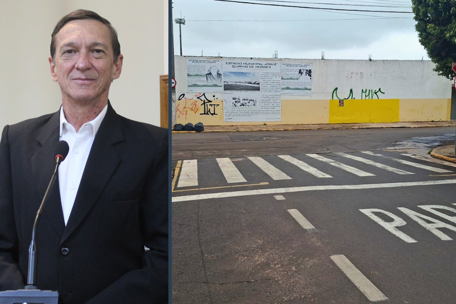 Vereador Vasquinho solicita ao Executivo Municipal instalação de pinos balizadores no cruzamento da Rua Trajano Machado com Avenida Josué Quirino de Moraes em frente ao Quirinão