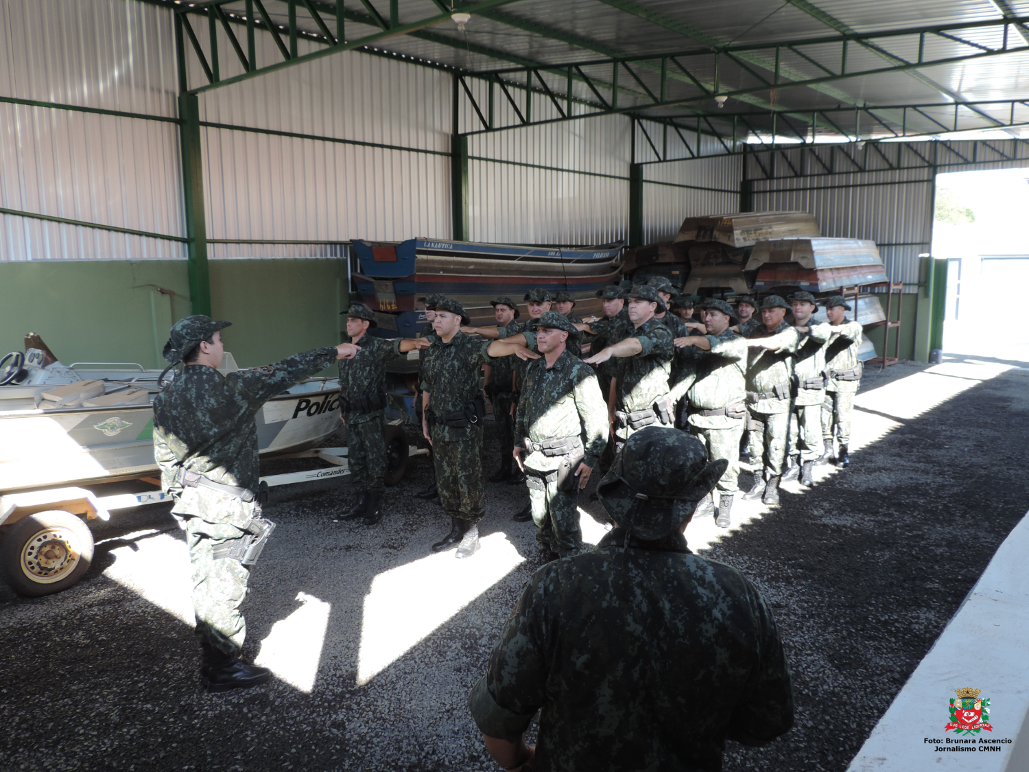 Vereadores participam do início dos trabalhos na nova sede da Base Operacional de Polícia Ambiental do Município 