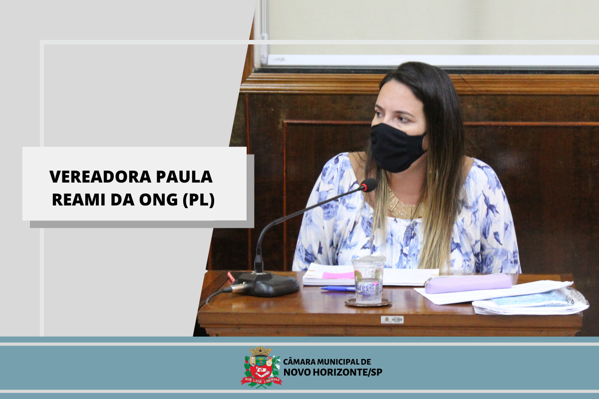 Confira as proposituras da vereadora Paula Reami da Ong na sessão ordinária realizada no dia 15 de fevereiro