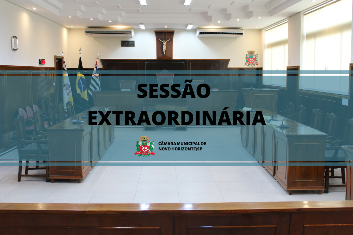 Câmara irá realizar sessão extraordinária na quinta-feira