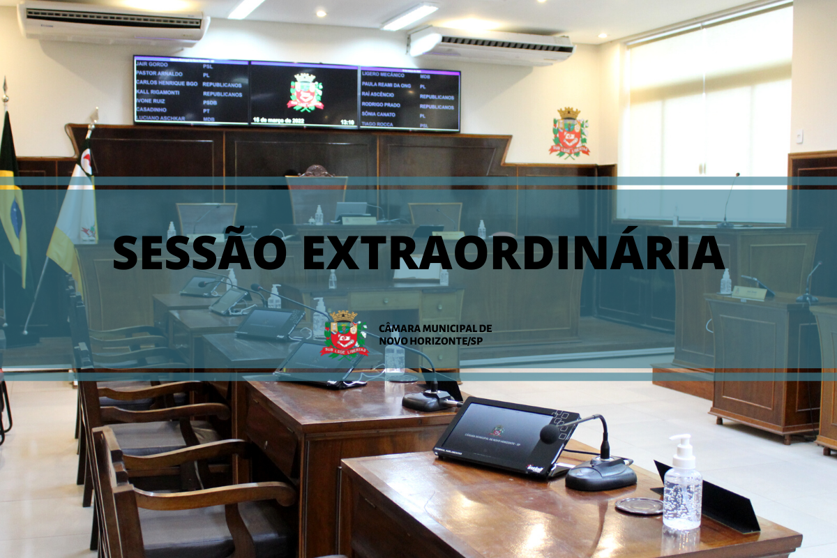 Legislativo realiza sessão extraordinária na quarta-feira