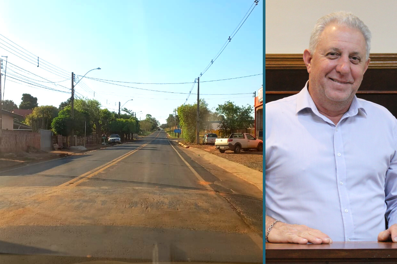 Vereador Ligero Mecânico solicita ao Prefeito Fabiano Belentani implantação de ciclovia e pista de caminhada em trecho da Estrada Vicinal NVH-010 "Prof. Miguel Brabo"