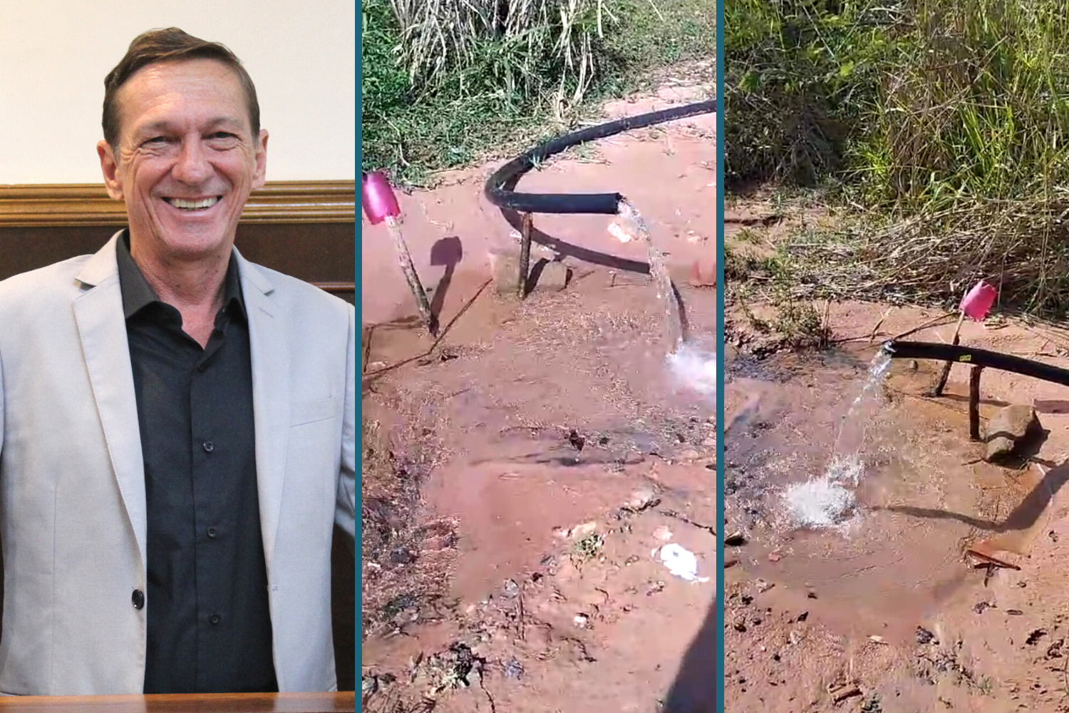 Vereador Vasquinho solicita ao Prefeito Fabiano Belentani construção de fonte para coleta de água proveniente de uma mina na Estrada Vicinal "Prof.ª Maria Eulália Cardoso Rocca"