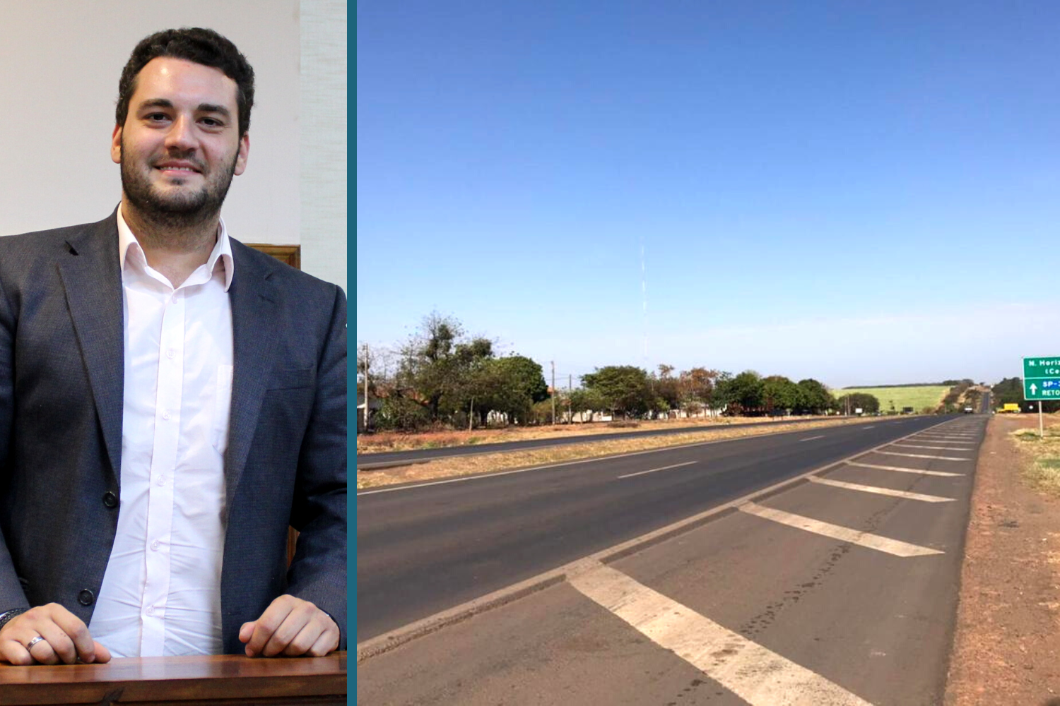 Vereador Tiago Rocca solicita ao Superintendente do DER instalação de lombadas e travessia de pedestre em nível na SP 321 Rodovia "Cezário José de Castilho"