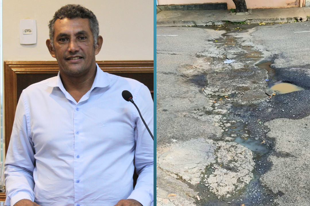 Vereador Pastor Arnaldo solicita ao Prefeito Fabiano Belentani que refaça a passagem de água pluvial no cruzamento da Rua Borborema com a Rua Zezé Quirino no Jardim Santa Clara