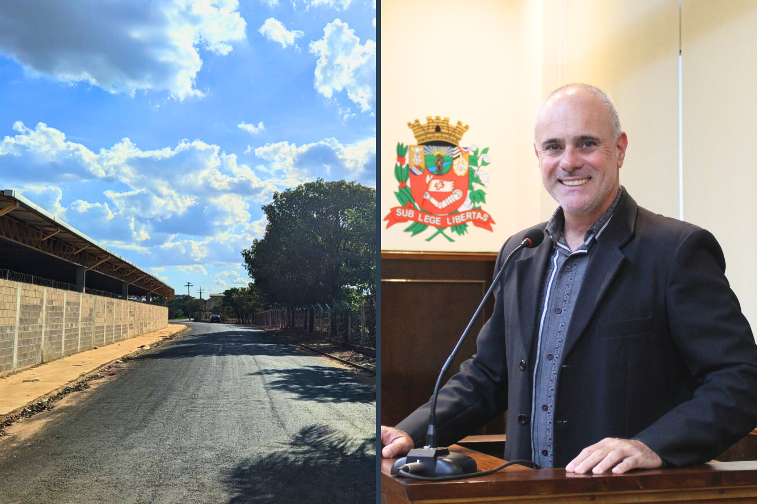 Vereador Kall Rigamonti solicita ao Prefeito Fabiano Belentani instalação de postes de iluminação na Rua Minas Gerais atrás do Barracão Municipal 