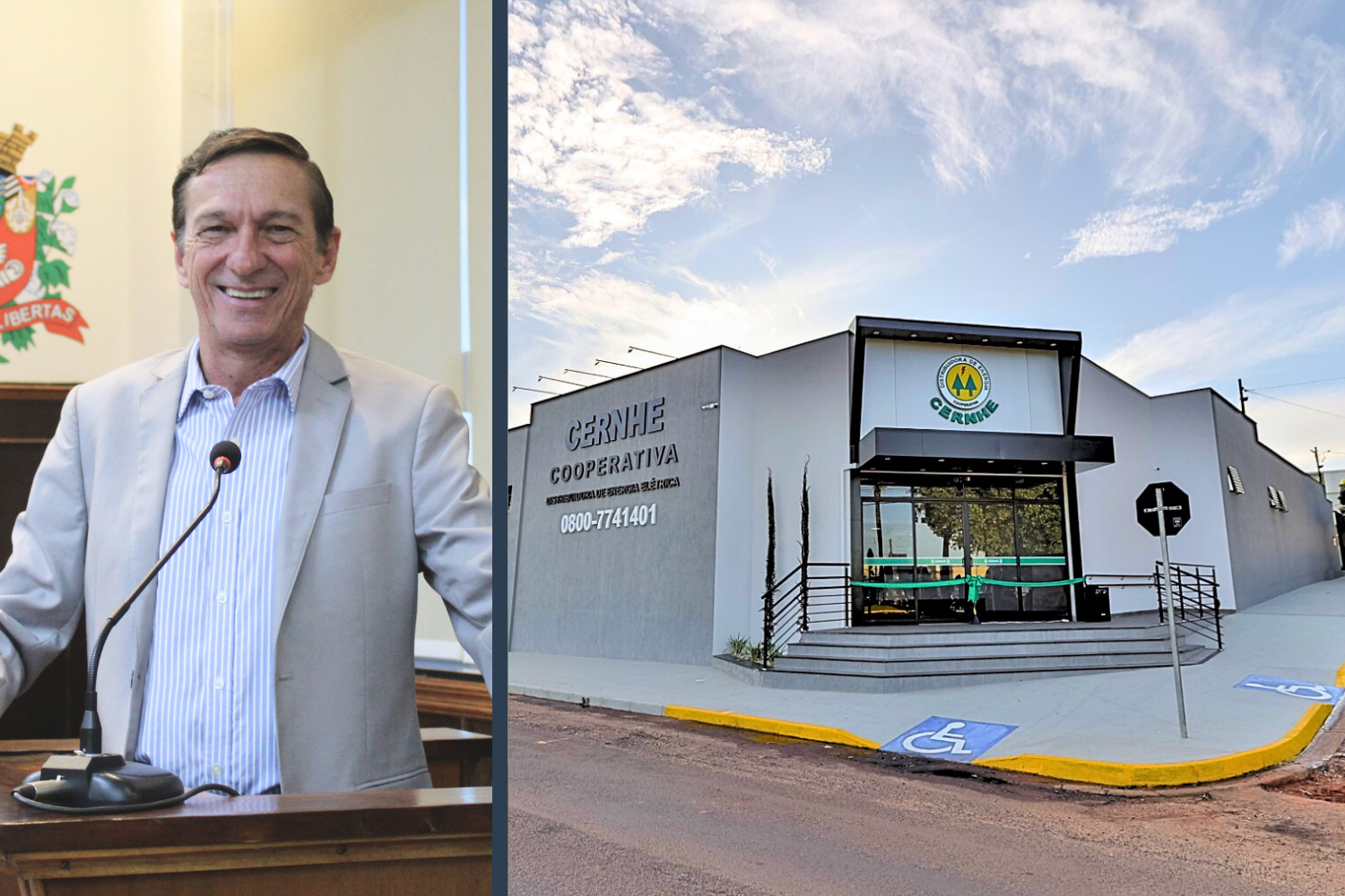 Vereador Vasquinho concede Medalha "28 de Outubro" à Cooperativa de Eletrificação e Desenvolvimento Rural da Região de Novo Horizonte