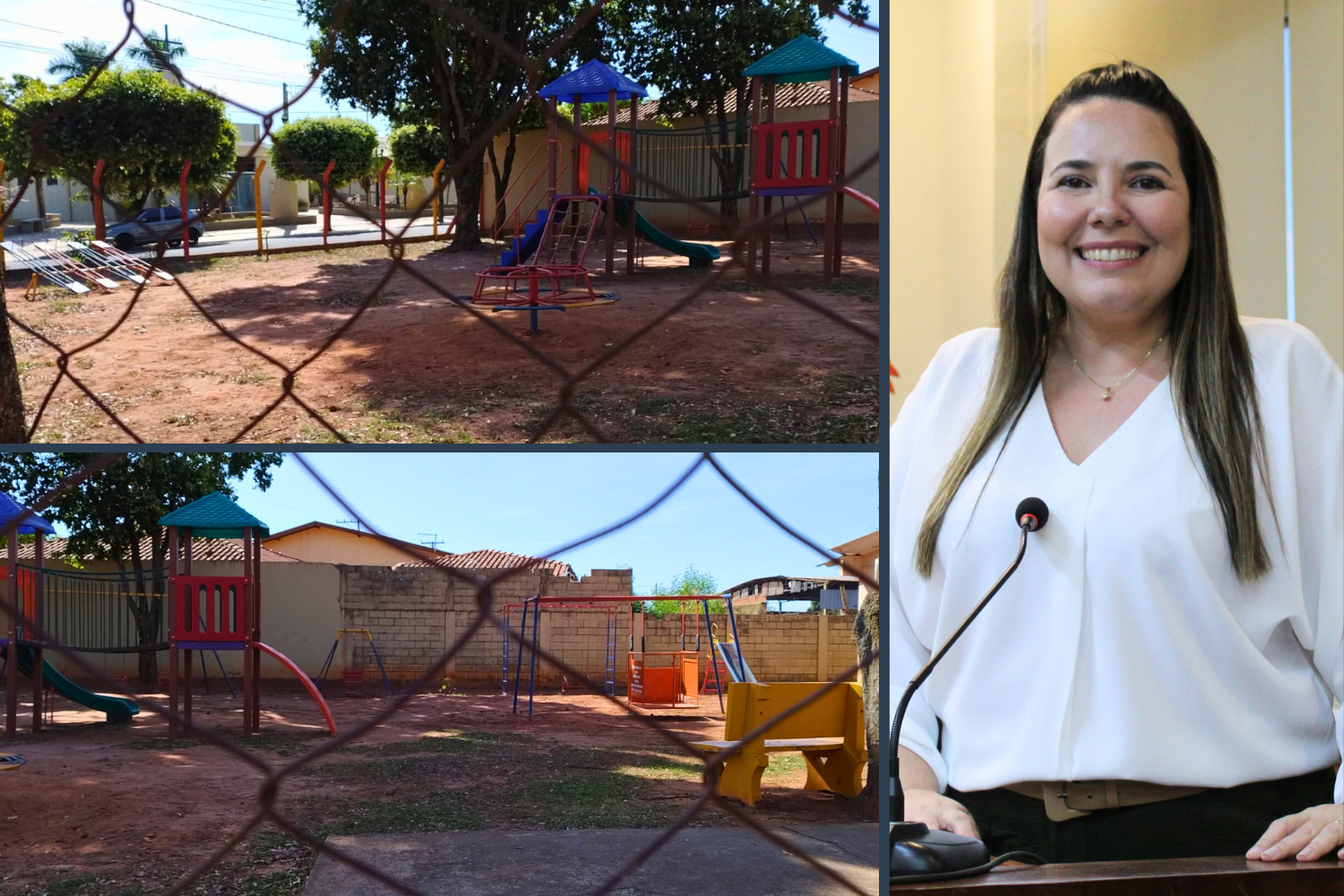 Vereadora Paula Reami solicita à Secretaria Municipal de Educação que coloque mais areia no parque recreativo da EMEI "Leonina Baraldo Mansur"