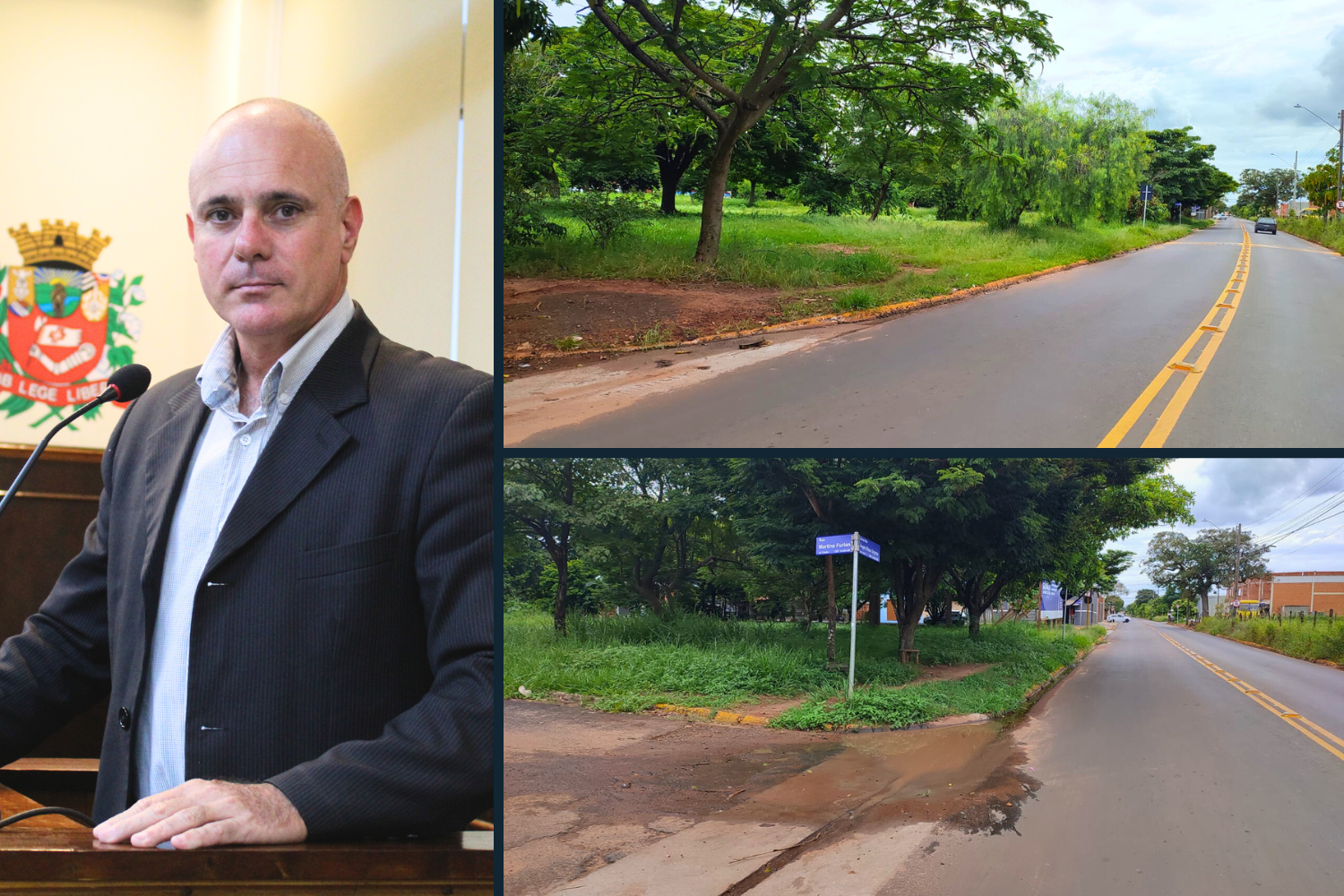 Vereador Kall Rigamonti solicita ao Prefeito Fabiano Belentani calçamento nas áreas verdes da Avenida Ângela Blaso Segreto