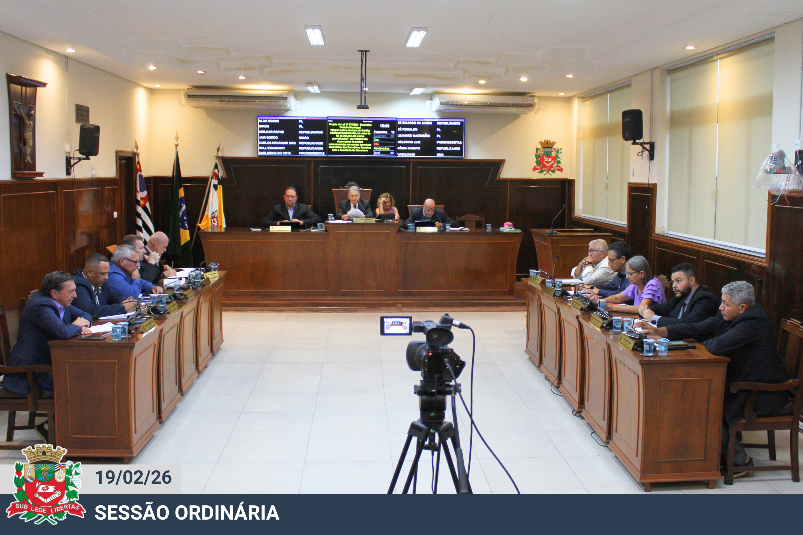 Confira a deliberação dos Projetos de Lei previstos na pauta da sessão ordinária de 19 de fevereiro